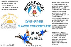 Blue Vanilla – Dye-FREE Flavor Concentrate – For Snow Cone & Shaved Ice Syrup