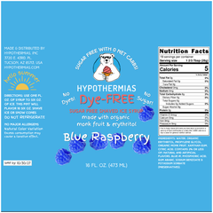 Blue Raspberry – Dye-FREE Sugar-Free Ready-to-Use Snow Cone & Shaved Ice Syrup – 16 Fl oz