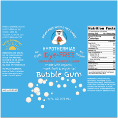 Bubble Gum – Dye-FREE Sugar-Free Ready-to-Use Snow Cone & Shaved Ice Syrup – 16 Fl oz