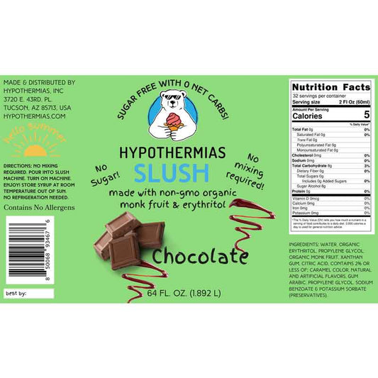 Hypothermias SUGAR FREE Slush | Monk Fruit | Chocolate (Half Gallon)