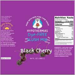 Black Cherry - Dye-FREE Slush Syrup Concentrate – Half Gallon (64 Fl oz)