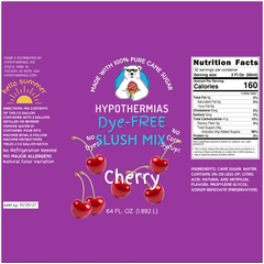 Cherry - Dye-FREE Slush Syrup Concentrate – Half Gallon (64 Fl oz)