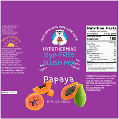 Papaya - Dye-FREE Slush Syrup Concentrate – Half Gallon (64 Fl oz)