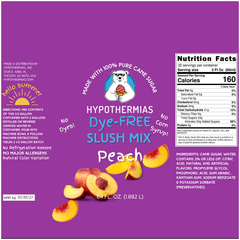 Peach - Dye-FREE Slush Syrup Concentrate – Half Gallon (64 Fl oz)