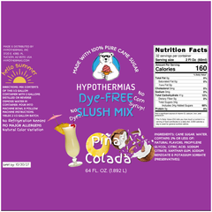 Piña Colada - Dye-FREE Slush Syrup Concentrate – Half Gallon (64 Fl oz)