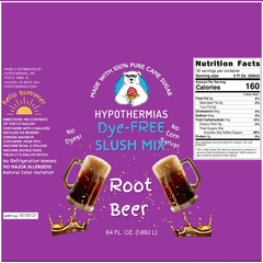 Root Beer - Dye-FREE Slush Syrup Concentrate – Half Gallon (64 Fl oz)
