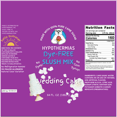 Wedding Cake - Dye-FREE Slush Syrup Concentrate – Half Gallon (64 Fl oz)