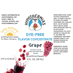 Grape – Dye-FREE Flavor Concentrate – For Snow Cone & Shaved Ice Syrup