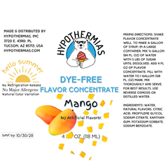 Mango – Dye-FREE Flavor Concentrate – For Snow Cone & Shaved Ice Syrup