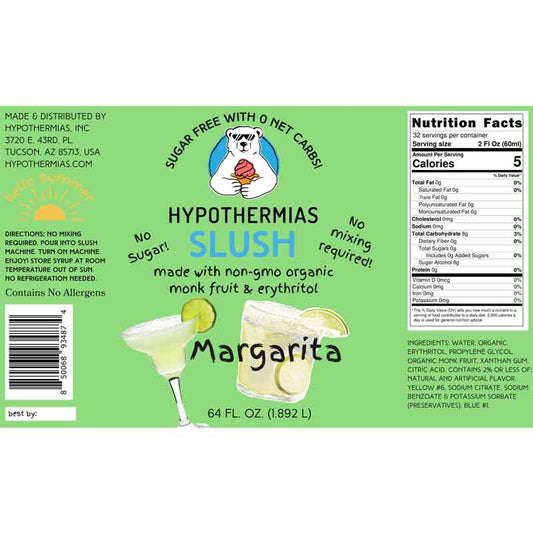 Hypothermias SUGAR FREE Slush | Monk Fruit | Margarita (Half Gallon)