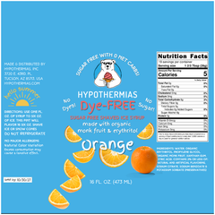 Orange – Dye-FREE Sugar-Free Ready-to-Use Snow Cone & Shaved Ice Syrup – 16 Fl oz