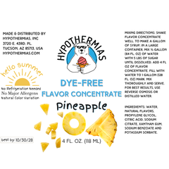 Pineapple – Dye-FREE Flavor Concentrate – For Snow Cone & Shaved Ice Syrup