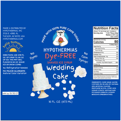 Wedding Cake - Dye-FREE Ready-to-Use Snow Cone & Shaved Ice Syrup - 100% Pure Cane Sugar