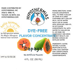 Papaya – Dye-FREE Flavor Concentrate – For Snow Cone & Shaved Ice Syrup