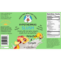 Hypothermias SUGAR FREE Slush | Monk Fruit | Peaches and Cream (Half Gallon)