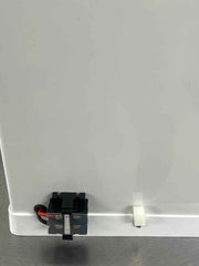 Rear view of the Hatsuyuki HC-8EDC cube commercial ice shaver used showing the 12 volt hook up.