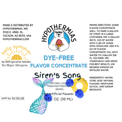 Siren's Song – Dye-FREE Flavor Concentrate – For Snow Cone & Shaved Ice Syrup