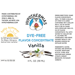 Vanilla – Dye-FREE Flavor Concentrate – For Snow Cone & Shaved Ice Syrup