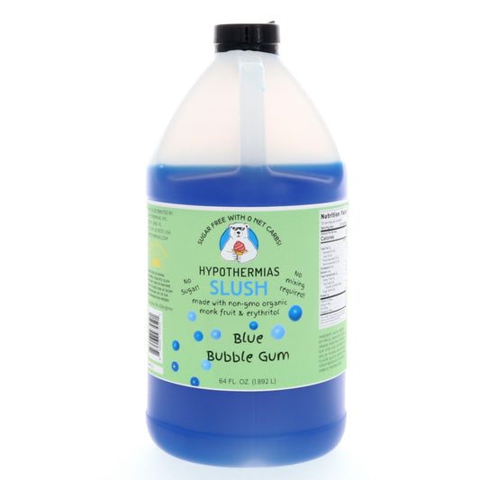 Hypothermias SUGAR FREE Slush | Monk Fruit | Blue Bubble Gum (Half Gallon)