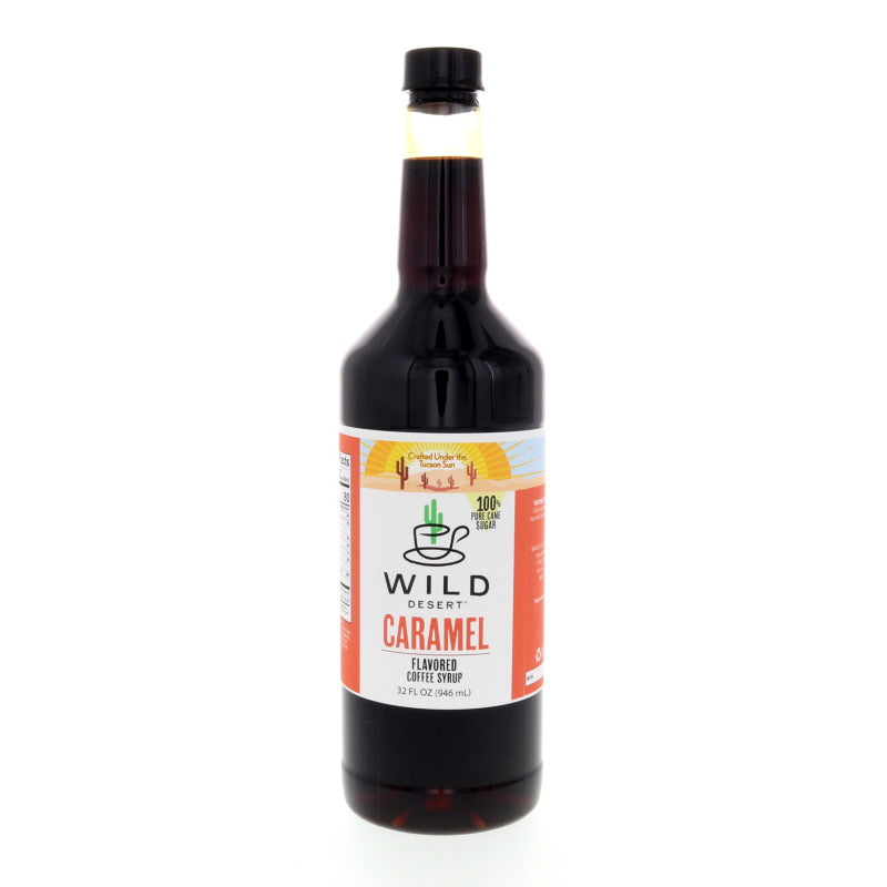 Wild Desert 100% Pure Cane Sugar Coffee Syrup Caramel flavor.