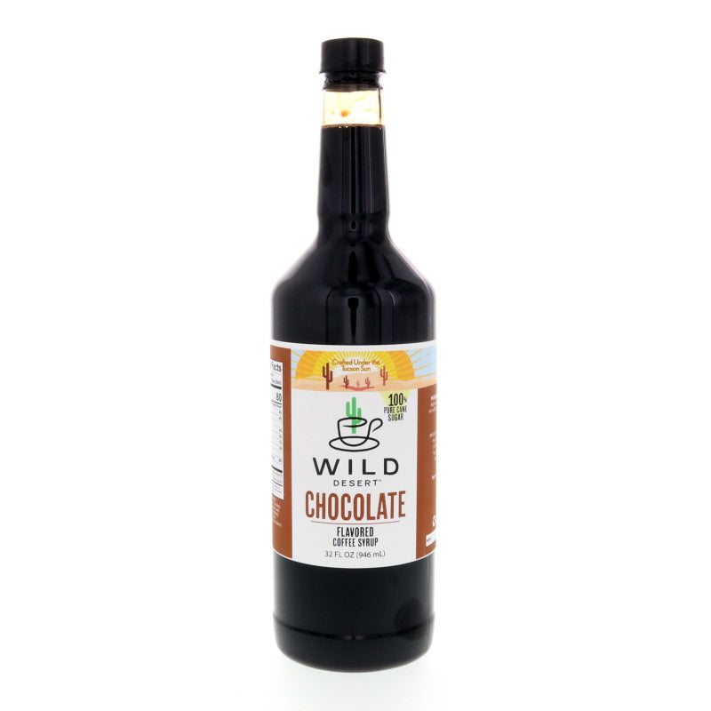 Wild Desert chocolate coffee syrup made with 100 percent pure cane sugar 32 Fl Oz.