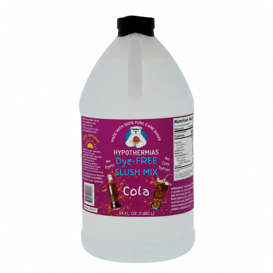 Cola - Dye-FREE Slush Syrup Concentrate – Half Gallon (64 Fl oz)