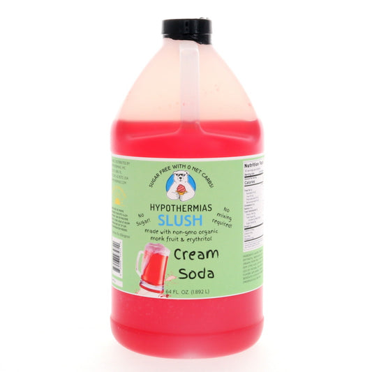 Hypothermias SUGAR FREE Slush | Monk Fruit | Cream Soda (Red) (Half Gallon)