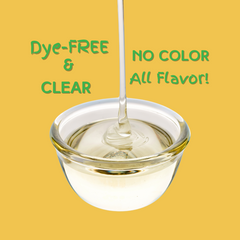 Clear syrup pouring to represent Wild Desert Dye-FREE & Clear Coffee Syrup—clean, clear and free of artificial dyes.
