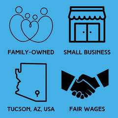 Family-owned small business in Tucson, Arizona, USA offering gourmet slush syrups and shaved ice flavors. Committed to fair wages and quality.