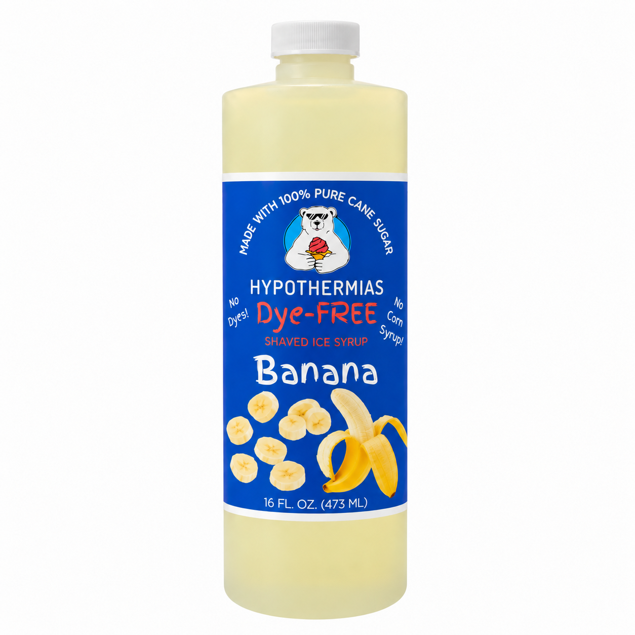 Hypothermias Banana Dye-Free Shaved Ice and Snow Cone Syrup - 16 oz