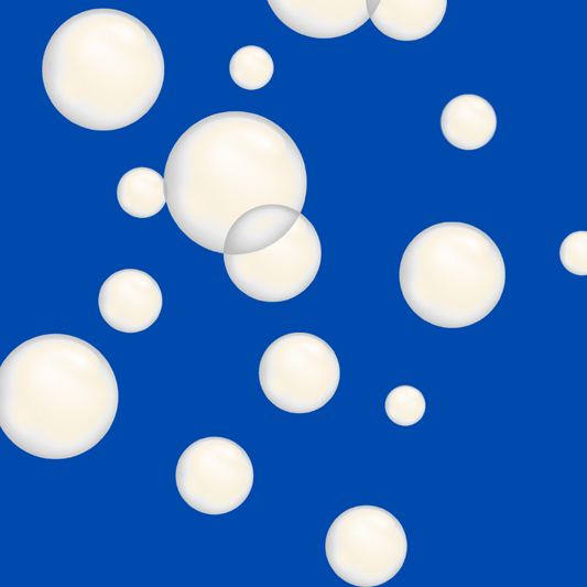 A picture of bubble gum bubbles representing Hypothermias Dye-FREE Bubble Gum Shaved Ice Syrup. A clear, sweet syrup for slushies and snow cones.