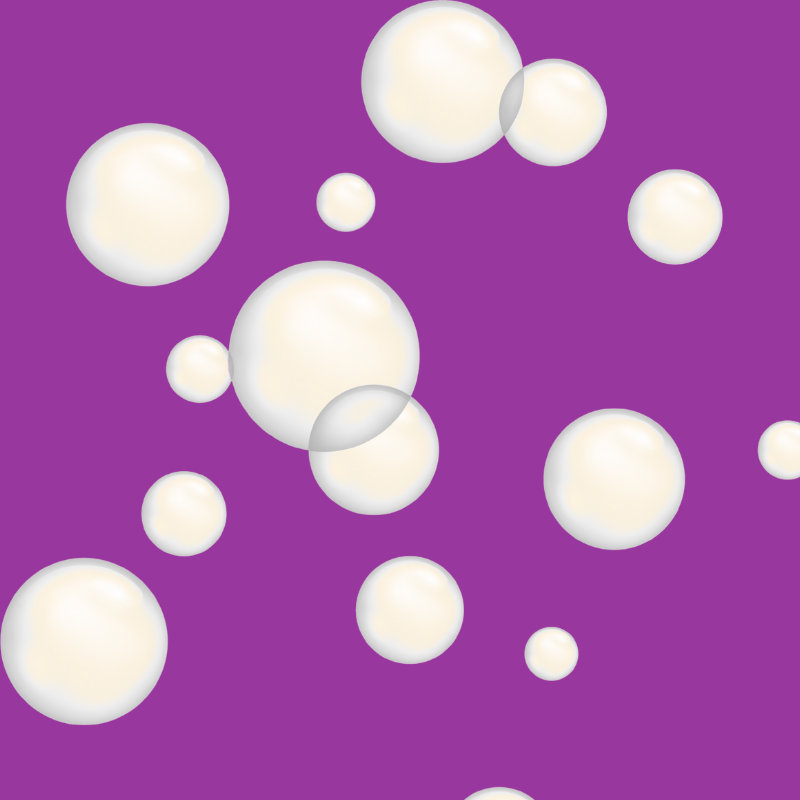 A photo of bubble gum bubbles representing Hypothermias Dye-FREE Bubble Gum Slush Syrup. A clear, candy-sweet slush syrup with no artificial dyes.