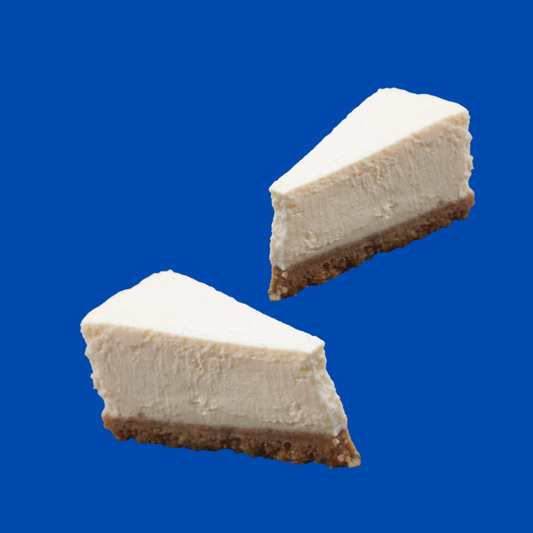 A picture of creamy cheesecake representing Hypothermias Dye-FREE Cheesecake Shaved Ice Syrup. A clear, dessert-flavored syrup for slushies and snow cones.