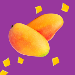 Fresh ripe mango representing Hypothermias Dye-FREE Mango Slush Syrup, made with non-GMO 100% pure cane sugar and no artificial colors or corn syrup.
