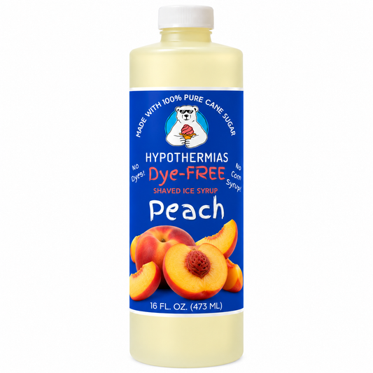 Hypothermias Peach Dye-Free Shaved Ice and Snow Cone Syrup - 16 oz