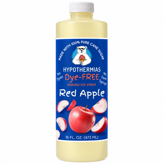 Hypothermias Red Apple Dye-Free Shaved Ice and Snow Cone Syrup - 16 oz