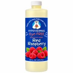 Hypothermias Red Raspberry Dye-Free Shaved Ice and Snow Cone Syrup - 16 oz