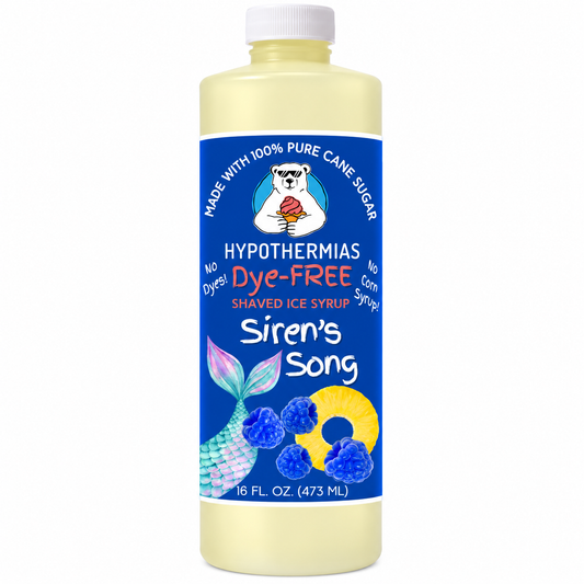 Hypothermias Siren's Song Dye-Free Shaved Ice and Snow Cone Syrup - 16 oz
