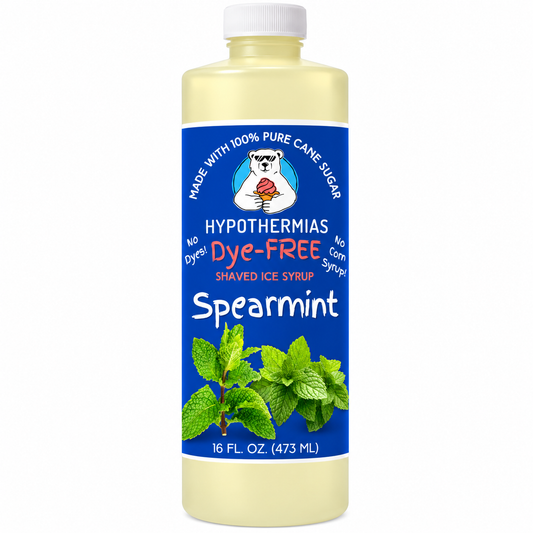 Hypothermias Spearmint Dye-Free Shaved Ice and Snow Cone Syrup - 16 oz