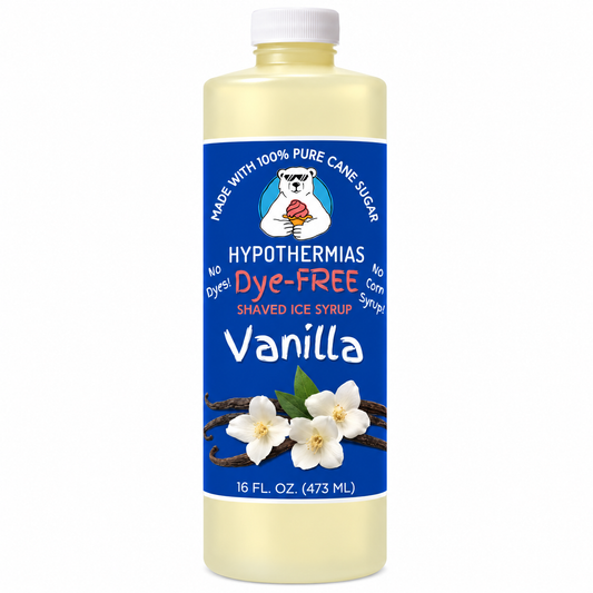 Hypothermias Vanilla Dye-Free Shaved Ice and Snow Cone Syrup - 16 oz