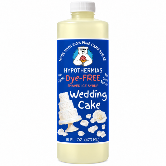 Hypothermias Wedding Cake Dye-Free Shaved Ice and Snow Cone Syrup - 16 oz