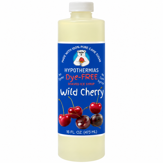 Hypothermias Wild Cherry Dye-Free Shaved Ice and Snow Cone Syrup - 16 oz