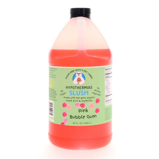 Hypothermias SUGAR FREE Slush | Monk Fruit | Pink Bubble Gum (Half Gallon)
