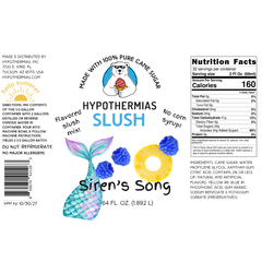 Siren's Song- Slush Syrup Concentrate β 100% Pure Cane Sugar β Half Gallon (64 Fl oz)