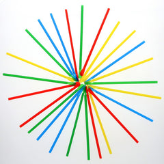 Colorful spoon straws for snow cones & shaved ice.