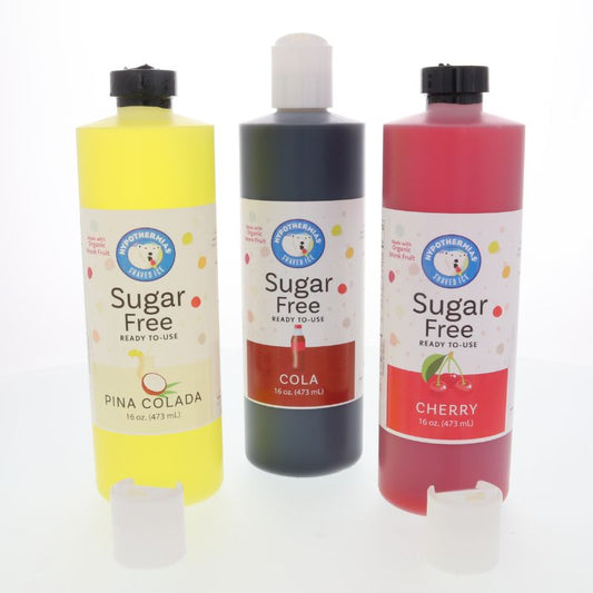 Variety Pack | SUGAR FREE | 3 Shaved Ice Syrups | Organic Monk Fruit | FREE Shipping