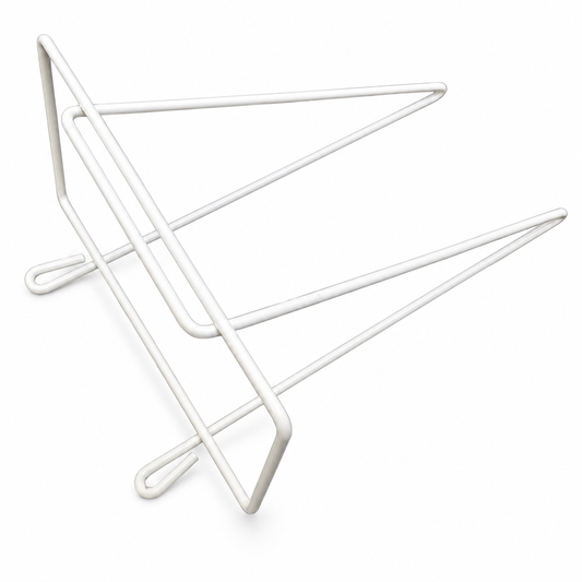 White wall-mount ice scoop holder for 16 to 64 oz ice scoops