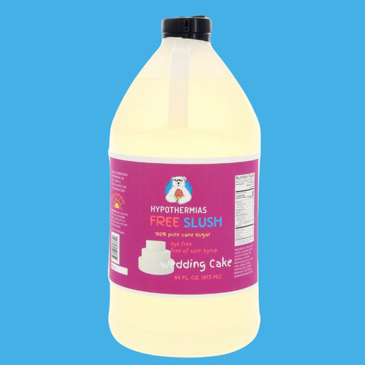Wedding Cake | Hypothermias Dye-FREE Slush Syrup | Half Gallon (64 fl. oz)