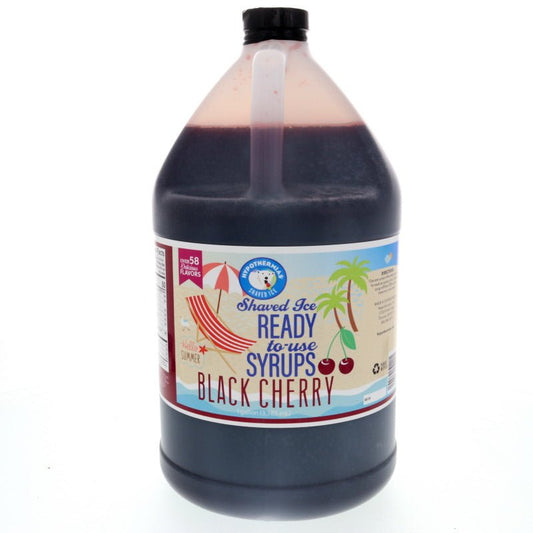 Hypothermias 100 pure cane sugar black cherry snow cone or shaved ice syrup 128 Fl Oz.