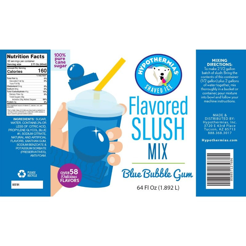 Blue Bubble Gum Slush Concentrate - Hypothermias.com